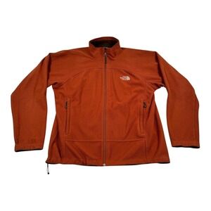 The North Face Jacket Mens Large Orange WindWall Fleece Full Zip Outdoor